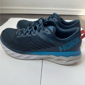 Hoka Navy and White Athletic Shoes
